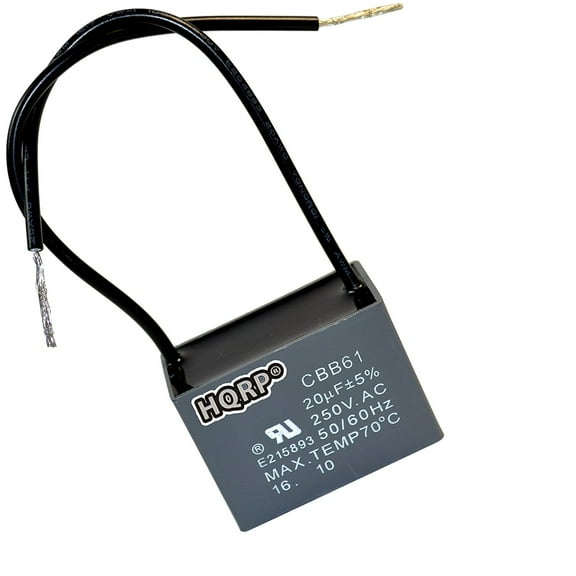 HQRP Capacitor for Harbor Breeze Ceiling Fan 20uf 2-Wire