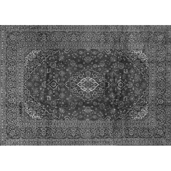Ahgly Company Indoor Rectangle Medallion Gray Traditional Area Rugs, 3' x 5'