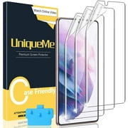 [3 Pack] UniqueMe Soft TPU Screen Protector Compatible for Samsung Galaxy S21 Plus / S21+ 5G - 6.7 inch Soft Flexible