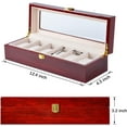 thumbnail image 6 of Enroslu Premium Watch Box for Men Made of 100% Real Wood with Space for 6 Large Watches - Elegant Wooden Storage Box with Glass Window, 6 of 7