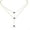 Emerald, variant on Women's 18K Gold Plated Layered Y Necklace with Emerald Teardrop Pendant