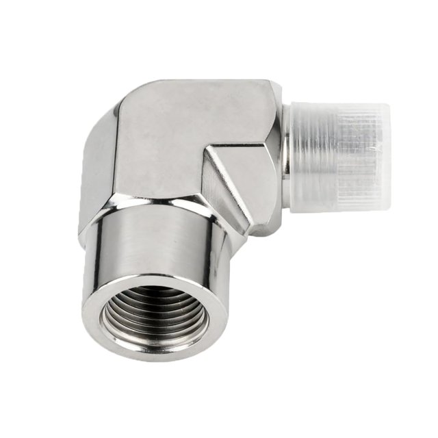 Accesorio para tubería Yoebor de acero inoxidable 304, codo de 90° NPT de 1/8"