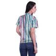 thumbnail image 4 of Moomaya Printed Half Sleeve Shirt For Women Button Down Collar Casual Top, 4 of 6