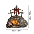 thumbnail image 3 of YingYouFu Wood Easter Resurrection Scene Cross Table Decor - He is Risen Religious Decor for Tabletop, Mantels, Tray & Perfect Christian Home Holiday Gifting, 3 of 6