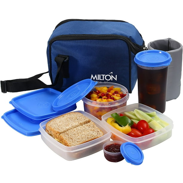 Insulated Lunch Bag Box Kit, Milton 5 Pc Set, Adults Men Women, Leakproof Airtight Containers