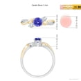 thumbnail image 6 of ANGARA Natural Tanzanite and Diamond Twisted Vine Ring in 14K White & Yellow Gold for Women (Size-5mm) | December Birthstone, Birthday, Anniversary, Jewelry Gift for Women | Natural Tanzanite Ring, 6 of 10