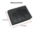 thumbnail image 6 of MARSHAL Men's Bison Design Genuine Leather RFID Blocking Bifold Western Cowboy Wallet Black, 6 of 9