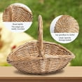 thumbnail image 4 of ZOURIH 1 Pack Light Brown Hand Woven Wicker Basket for Storage with Handles - Woven Basket - Wicker Baskets for Picnics, Easter, Organizing, and More, 4 of 8