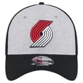 thumbnail image 2 of Men's New Era Heather Gray/Black Portland Trail Blazers Two-Tone 39THIRTY Flex Hat, 2 of 6