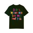 thumbnail image 3 of NAMTYQX Womens Spring Tops Airoft Plus Size Trendy Printed Short Sleeve Crew Neck Light Loose Fitting mit Muster Trendy Tops for Women 2025 Dark Green Size L, 3 of 4