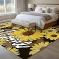 thumbnail image 5 of Spring Daisy 5'x8' Area Rug for Living Room, Botanical Brown Yellow Flowers Oil Painting Washable Non-Slip Rugs for Bedroom Nursery Dining Room, Low-Pile Kitchen Carpet Large Entryway Rugs, 5 of 9