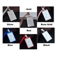 thumbnail image 2 of Vertical Style Aluminum Alloy Name Card Case Business Work Card Badge Holder with Lanyard, 2 of 7