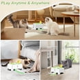 thumbnail image 5 of Cat Toys, Interactive Cat Toys, 2-in-1 Automatic Cat Toy, 4 Holes Mice Whack A Mole Cat Mouse Toy with Moving Feather, Portable USB Rechargeable Electronic Kitten Toys，Green, 5 of 6