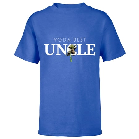 Star Wars Yoda Best Uncle Lightsaber Gift for Family – Short Sleeve T-Shirt for Kids – Customized-Royal