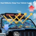 thumbnail image 3 of Uorisanigo Windshield Sunshade Front Window Sun Shade Foldable Ocean Dolphin Printed Sun Visor for Jeep Wrangler JL JLU 2018-2025 & Jeep Gladiator(JT) 2020-2025, UV Ray Reflector Heat Shield, 3 of 7