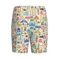 thumbnail image 5 of Fotbe Famous Places Pajama Shorts for Men, Men's Pajama Bottoms, Sleepwear,Short Pajama Pants-Small, 5 of 9