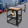 thumbnail image 4 of Rolling Planer Stand with Wheels 550 LBS Load Capacity Height Adjustable Miter Saw Table with Extension Rollers for Most Planers, Saws, Power Tools$$Tools & Hardware Other, 4 of 9