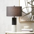 thumbnail image 2 of Hampton Hill Fulton Transitional Metal and Fabric Table Lamp in Black/White, 2 of 6