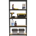 thumbnail image 2 of Lorell Shelving Riveted Steel 30"x12"x60" Black 66964, 2 of 2