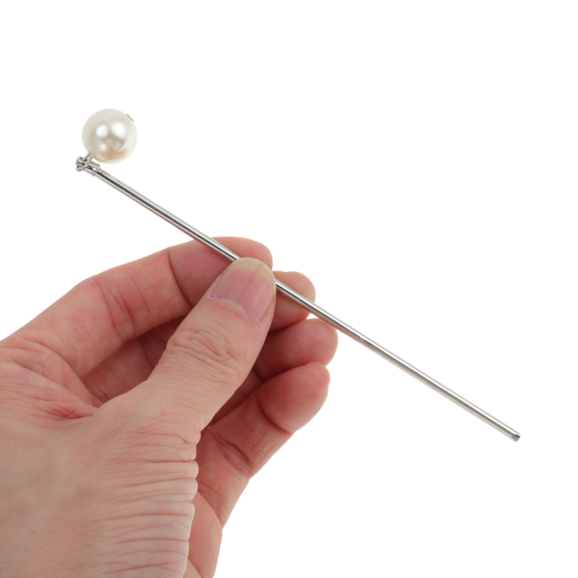 Unique Bargains Comfortable No Slip Pentacle Hair Chopstick for Women 1 Pc Silver Tone
