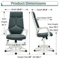 thumbnail image 4 of Homrest Ergonomic Office Chair, Adult Office Desk Chair w/ Adjustable Seat Tilt Function for Office, Gray, 4 of 10