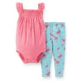thumbnail image 1 of Carter's Baby Girls' 2 Piece Layette Set - Pink Flamingo - 3 Months, 1 of 1