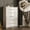 Cream & Grey, variant on Papajet 50.2" H 5 Drawer Dresser with Built-in Mirror & Glass Tableop, Modern Storage Chest, Organizer for Bedroom, Cream & Grey