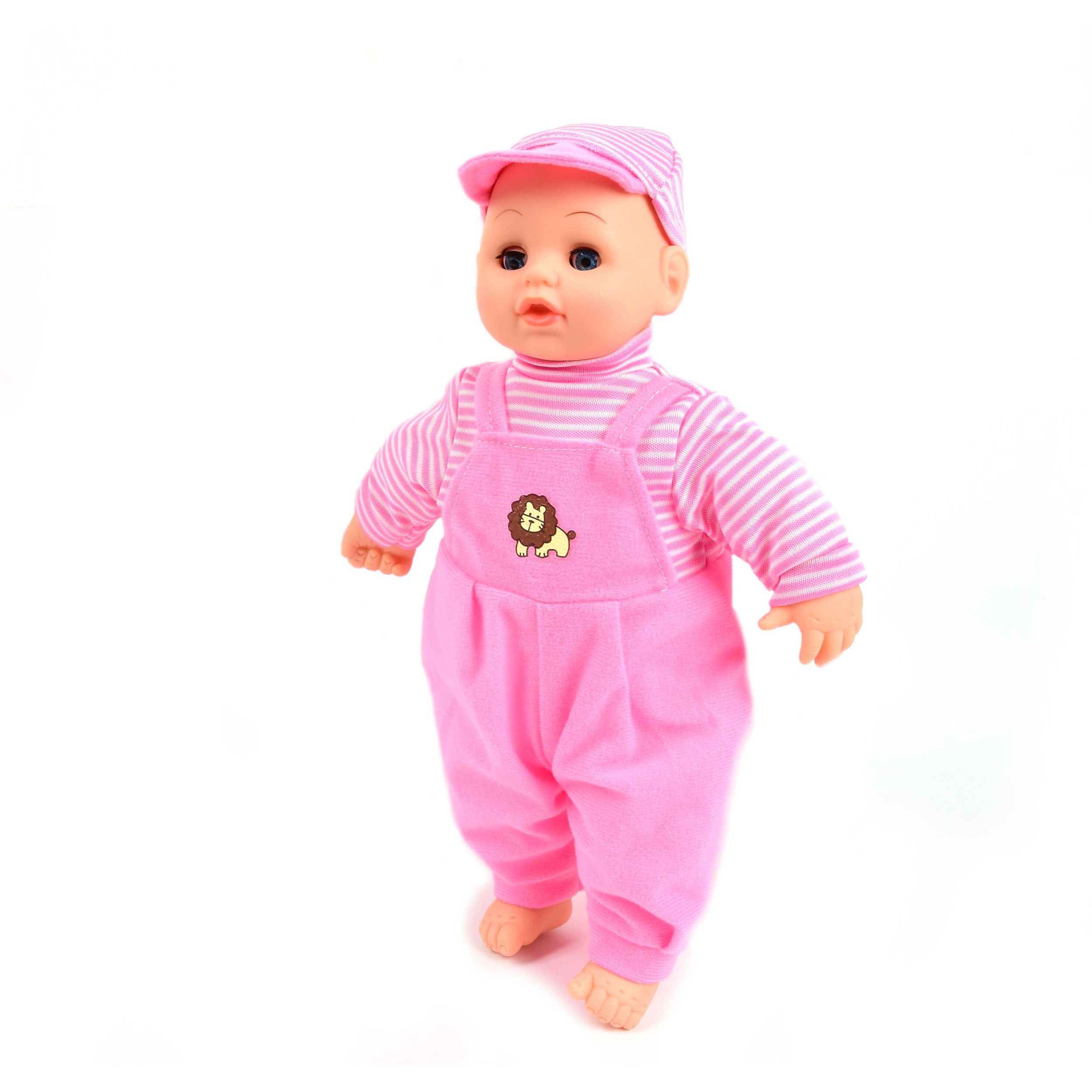 PlayWorld 14'' Pink Outfit Interactive Doll - Pink