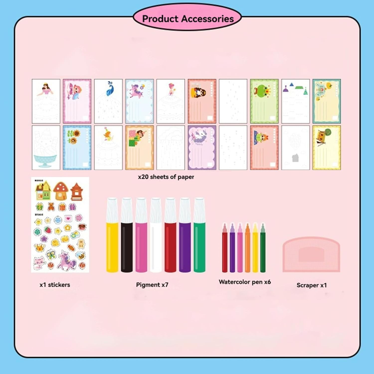 Squeegee Art Kids Paint Kit, 35 Pieces DIY Rainbow Scratch Art, Rainbow Dot Painting Art Kits, Children Painting Crafts Creativity Set (3 Set)
