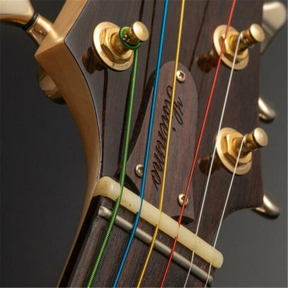 Acoustic Guitar Strings 1 Set of 6 Colored , 1 to 6 Steel Strings