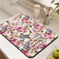 thumbnail image 3 of 2 Pack Washable Rubber Leaves Multicolored Flower Dish Drying Mats for Kitchen Counter Home Large Coffee Bar Pad Accessories and Decor for Utensils Stemware (2pcs 18''x24''+19.5''x12''), 3 of 6