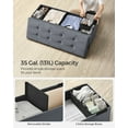 thumbnail image 5 of SONGMICS 43" Storage Ottoman Bench Folding Ottoman Storage Study Hold up to 660 lb Blanket Storage for Living Room Entryway Bedroom Slate Gray, 5 of 5