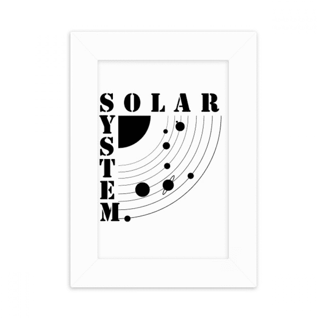 órbitas planetarias locales del sistema solar Marco de Fotos de escritorio imagen Blanco Pintura arte 5x7 pulgadas