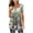Green, variant on JINMGG Spring ! Women Fashion V- Neck Floral Printed Tunic Tops Buttons Short Sleeve T-Shirt