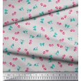 thumbnail image 2 of Soimoi Gray Heavy Satin Fabric Bow & Stripe Print Fabric by Yard 54 Inch Wide, 2 of 5
