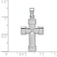 thumbnail image 2 of 925 Sterling Silver Rhodium-plated Hollow Reversible Cross (17x32mm) Pendant / Charm, 2 of 2