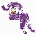 thumbnail image 2 of CAUYDY Girls Boys Halloween Cartoon Pajamas Cute Soft Long Sleeve Graphic Nighty PJS 2PCS Sleepwear Set,4Y, 2 of 8