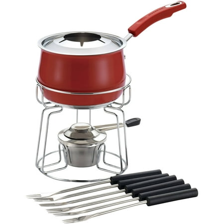 Rachael Ray Stainless Steel Fondue Set, Red