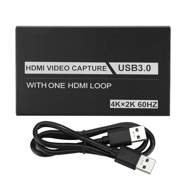 Tarjeta de captura de vídeo para juegos 4K, adaptador USB 3.0 de alta definición 1080P para OBS