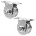 thumbnail image 1 of KAKOWELY cable pulley wheels 2 Pcs Cable Pulley Wheel Wall Mount Stainless Steel Rope Pulley for Smooth Pulley System U Shape Groove Wheel Pulley Sliding Door Wheel, 1 of 4