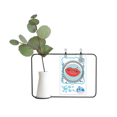thumbnail image 1 of Lip Flower Frame Cartoon Pattern Transparent Glass Hanging Vases Decoration Bottle, 1 of 2