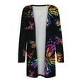 thumbnail image 5 of NordicNest Cardigan For Women Elegant Sweaters Ladies Butterfly Print V-Neck Long Sleeve Coat Pockets Outerwear Trendy Outerwear Fall Fashion Knitwear Tops, 5 of 9