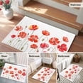 thumbnail image 5 of Red Flowers Entryway Rug 2'x3'&nbsp; Non Slip Front Door Mats, Watercolor Spring Country Botanical Floral Entrance Rugs Indoor Outdoor Carpet, Washable Floor Mats Small Area Rug for Bedroom Kitchen, 5 of 8
