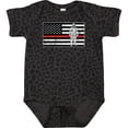 thumbnail image 3 of Inktastic Firefighter Red Line Flag Fireman Boys or Girls Baby Bodysuit, 3 of 5