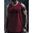 thumbnail image 3 of "I MAKE BEER DISAPPEAR" Impresión De Camiseta De Tirantes Redonda Casual Para Hombres, Camiseta De Tirantes Para Hombres Para El Verano, Entrenamiento Al Aire Libre En El Gimnasio, Culturismo, Fitness, 3 of 4
