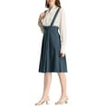 thumbnail image 4 of INSPIRE CHICWomen's Cute Suspender Skirt High Waist Overall Corset Skater Short Mini Skirt XL Dark Blue, 4 of 7
