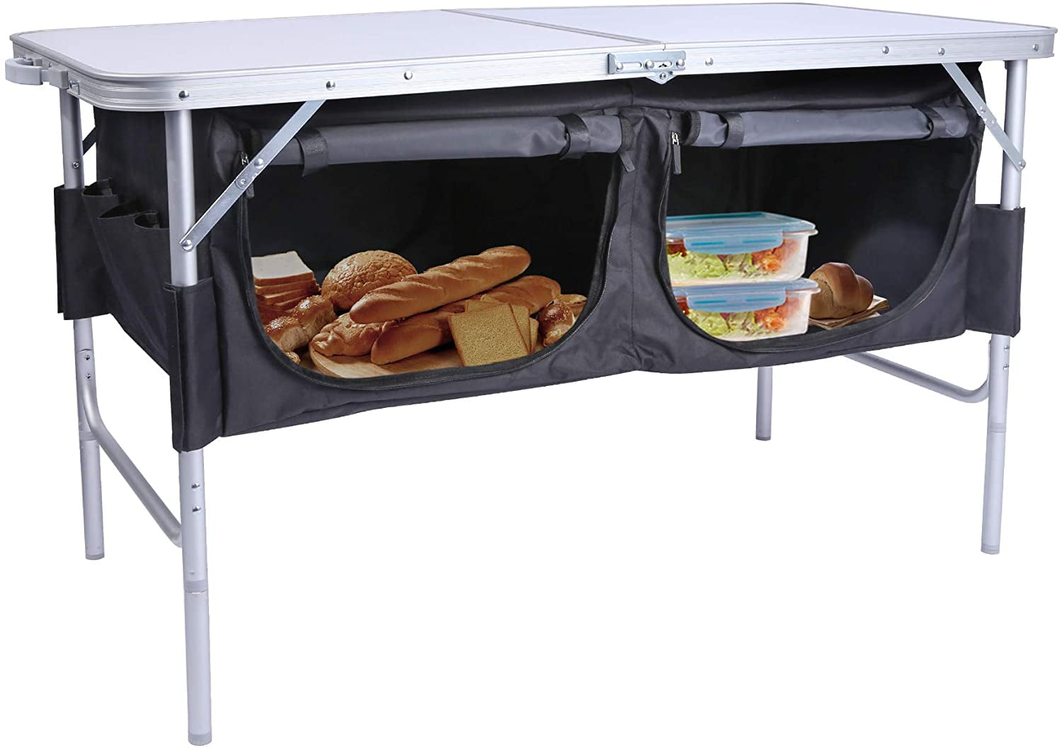 aluminium folding table camping kitchen