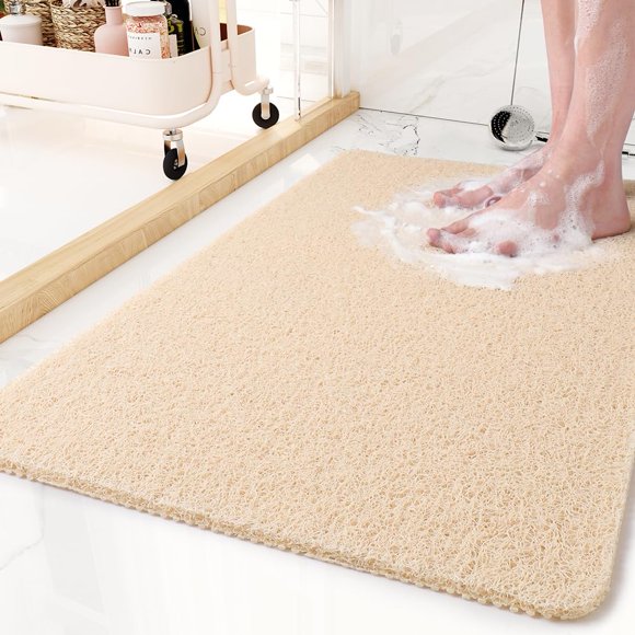 Alfombra de bañera MontVoo, esponja vegetal antideslizante de PVC, 50 x 80 cm, para zonas húmedas