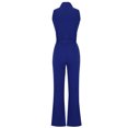 thumbnail image 6 of aidice Jumpsuits for Women Casual Sleeveless High Neck Belt Zip Slim Fitting Office Flare Pants Rompers, 6 of 6
