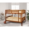 thumbnail image 3 of Furniture of America Maren Wood Bunk Bed, Twin/Twin, Oak, 3 of 3